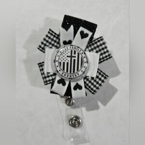 God Family Country Badge Reel TPUSA Charlie Kirk Medical ID Lanyard Name Tag NWT